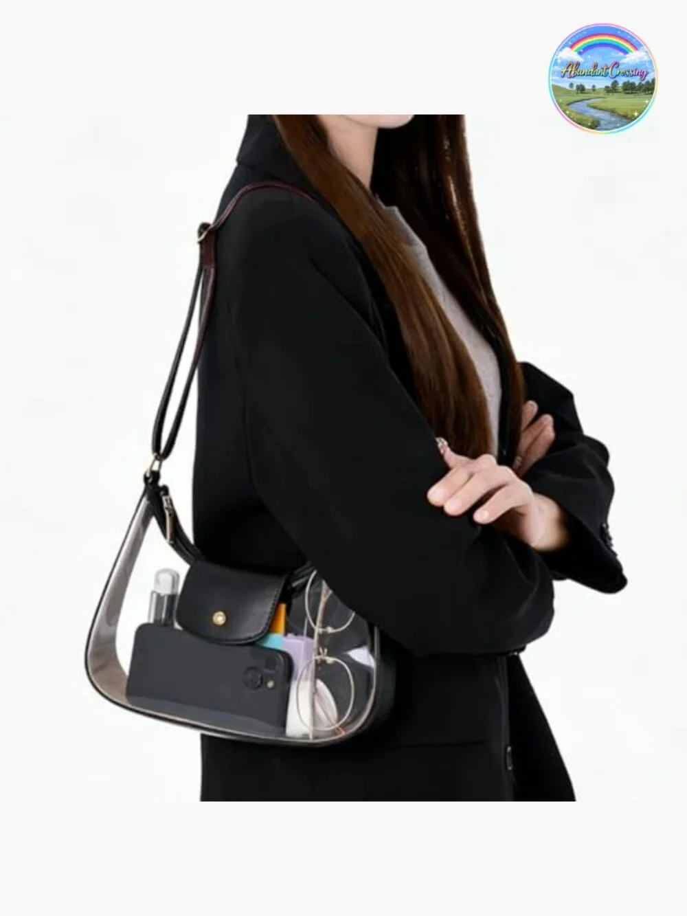 Vegan Leather Hobo Purse Crossbody Bag with Adjustable Strap Lightweight Handbag